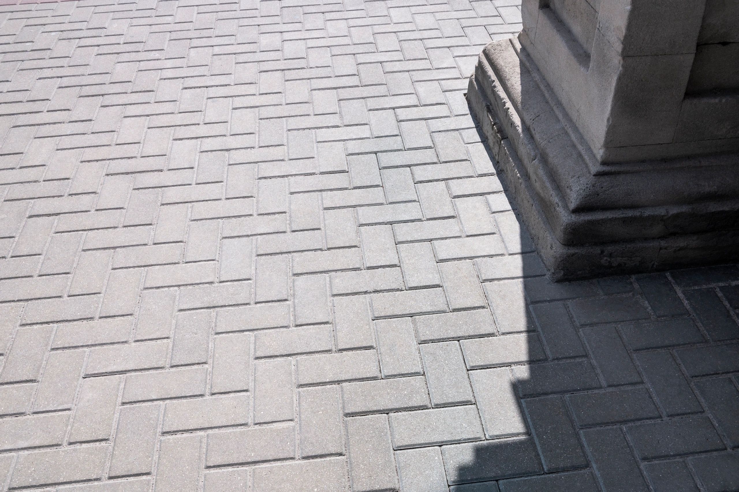After: finished herringbone paving
